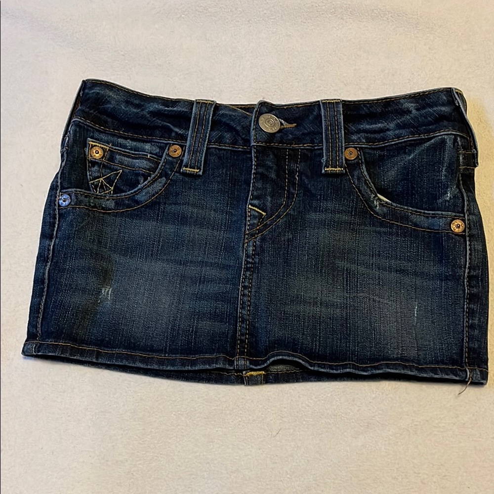 True Religion Blue Casual Mini Skirt
